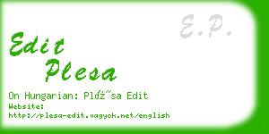 edit plesa business card